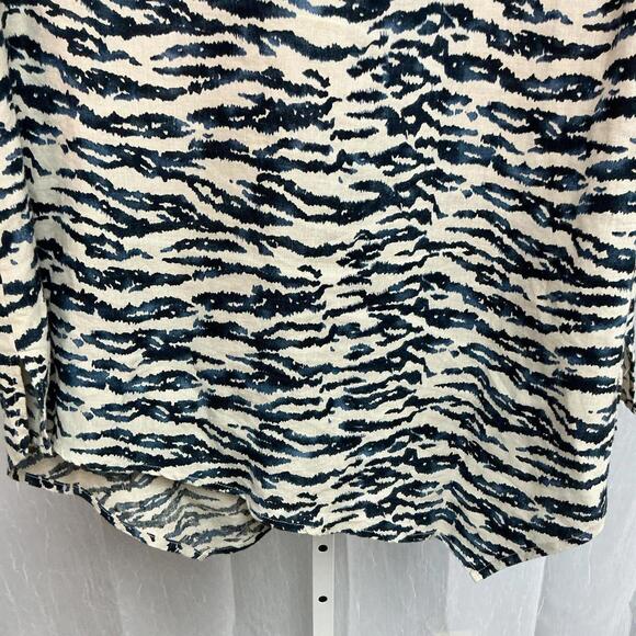 Jones New York Linen Sport Women's Button-Up Top, Medium Abstract Pattern - Picture 6 of 8